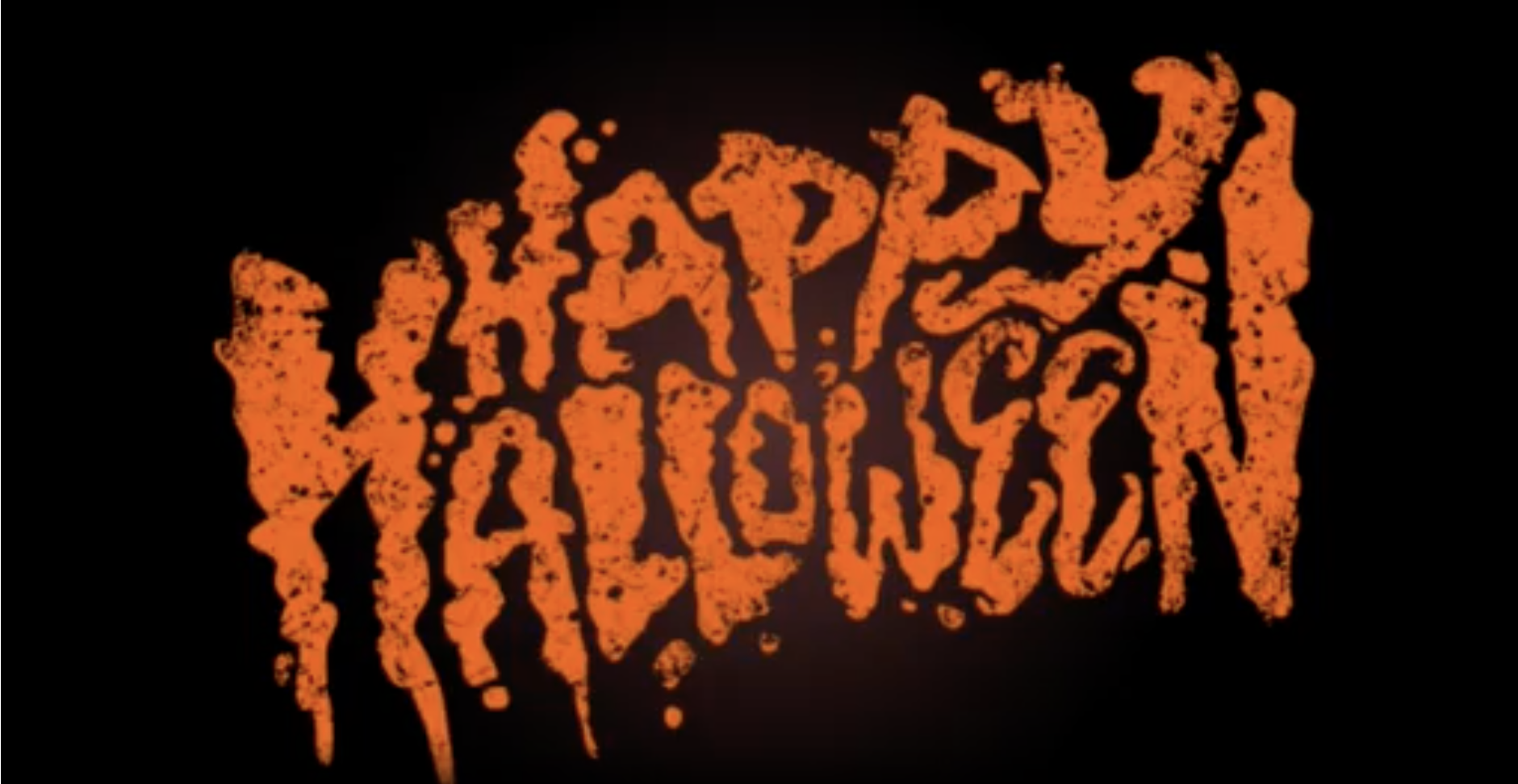 Still frame from a 'Happy Halloween' motion graphics animation